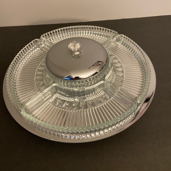 Vintage Kromex Divided Lazy Susan - Picture 2 of 6